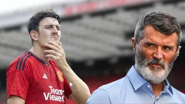 Harry Maguire and Roy Keane