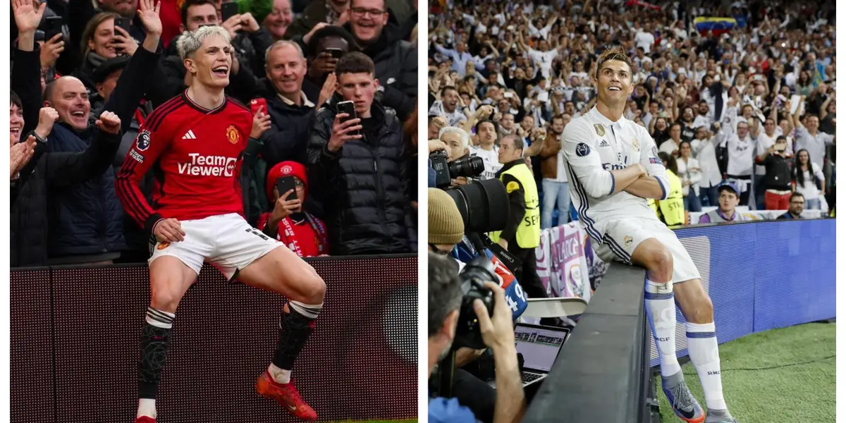 Alejandro Garnacho and Cristiano Ronaldo