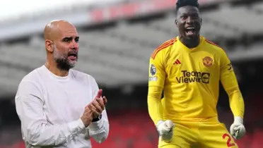 André Onana celebrates Man United's victory and sends a message to Guardiola