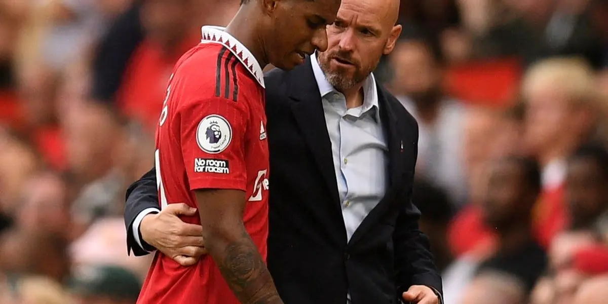 As Marcus Rashford was walking off the pitch, Erik ten Hag told him something personal