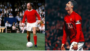 Bobby Charlton and Cristiano Ronaldo.