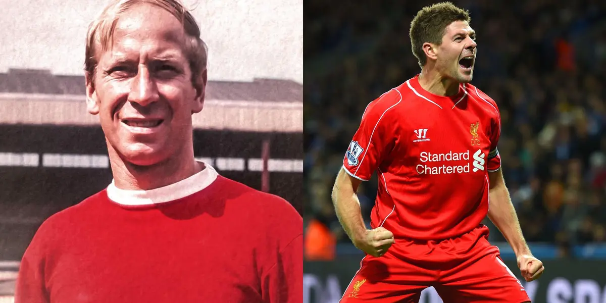 Bobby Charlton and Steven Gerrard.