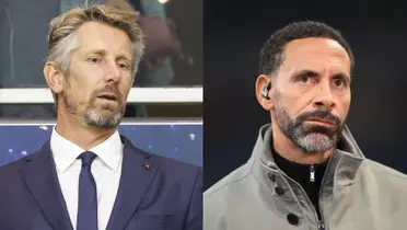 Edwin van der Sar and Rio Ferdinand.