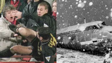 Eric Cantona's kick at a Crystal Palace fan in 1995 and The Munich air disaster in 1958.