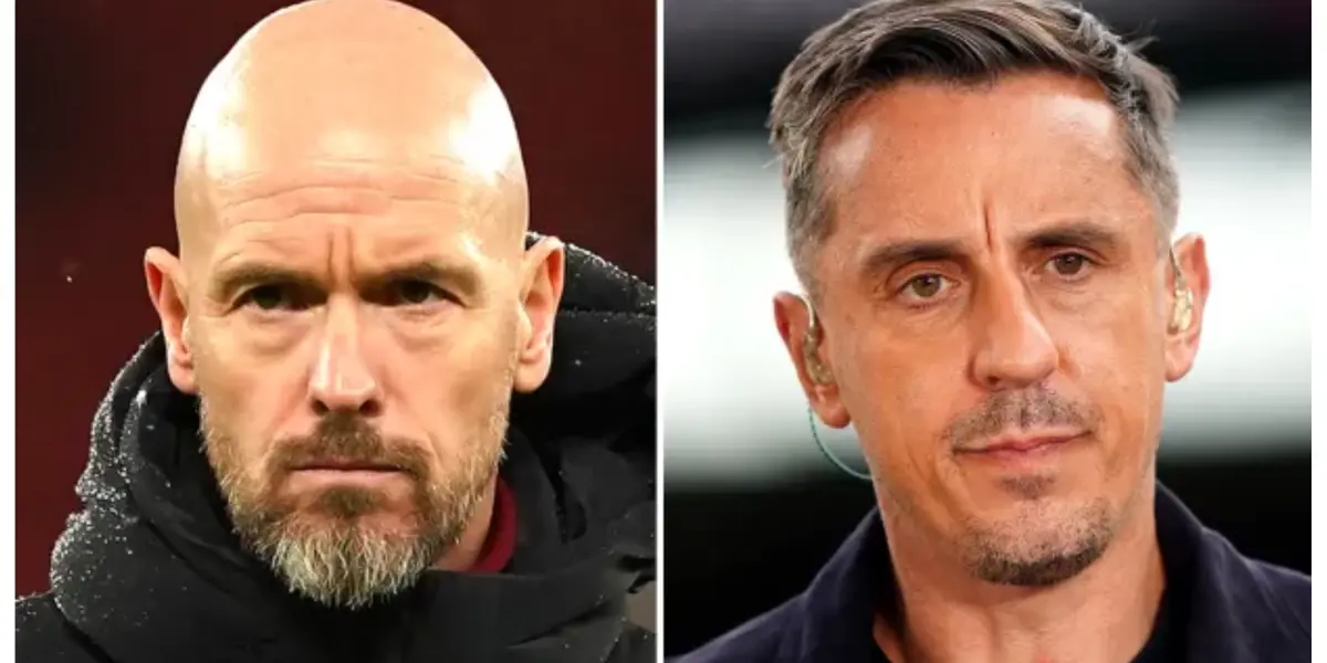 Erik ten Hag and Gary Neville