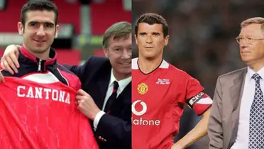 Ferguson with Cantona and Keane.