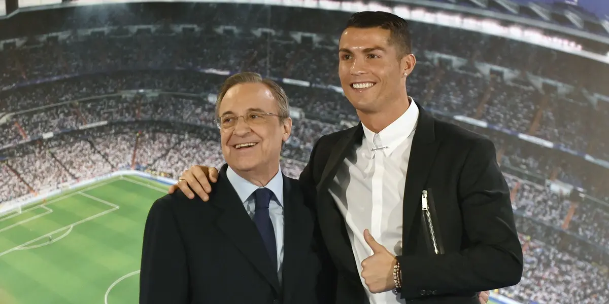 Real Madrid’s president laughs when fans ask him to sign Cristiano Ronaldo
