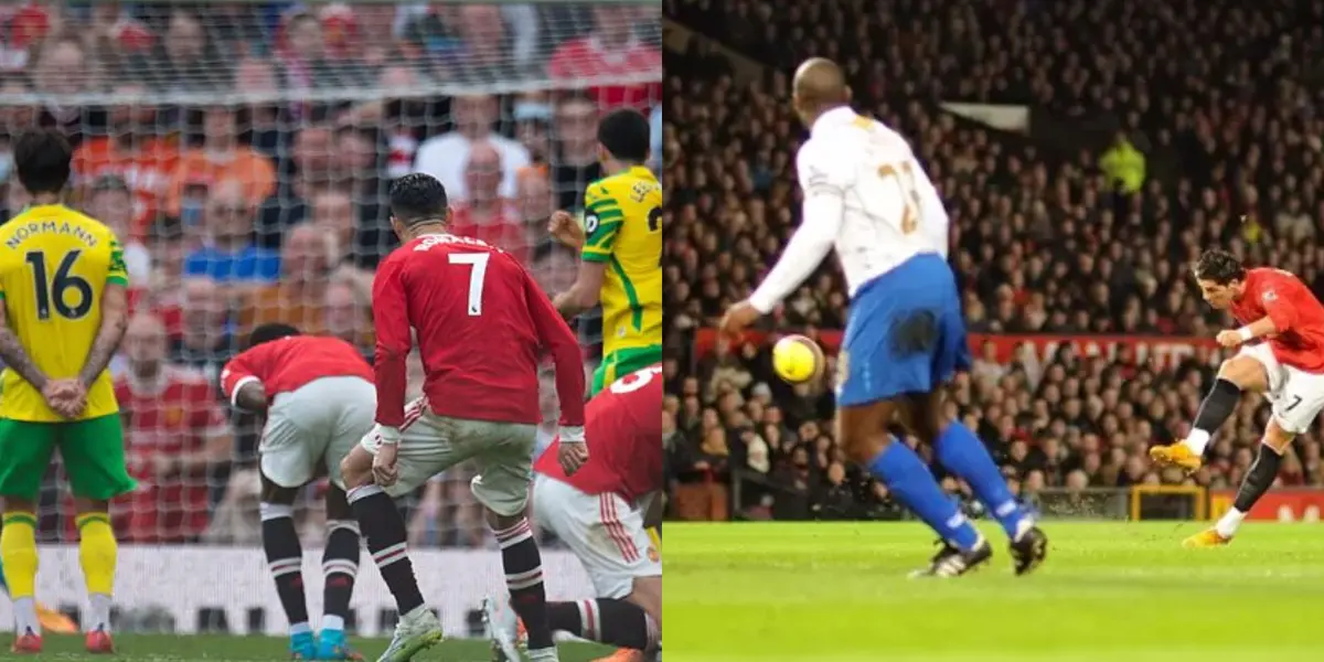 Free-kick goals at Manchester United.