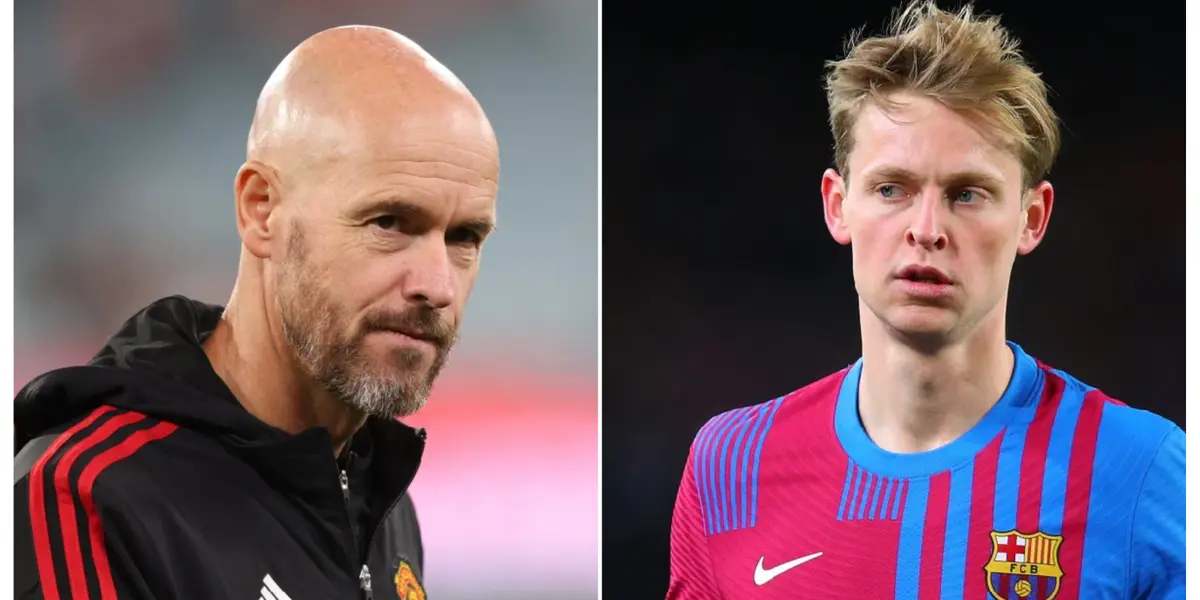 Frenkie de Jong and Erik ten Hag