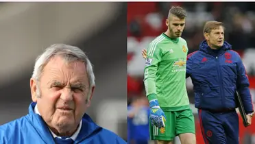 Goalkeeper coaches at Old Trafford.