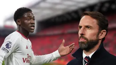 Kobbie Mainoo and Gareth Southgate