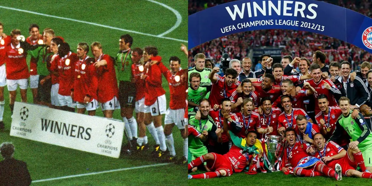 Manchester United and Bayern Munich in Champions League.