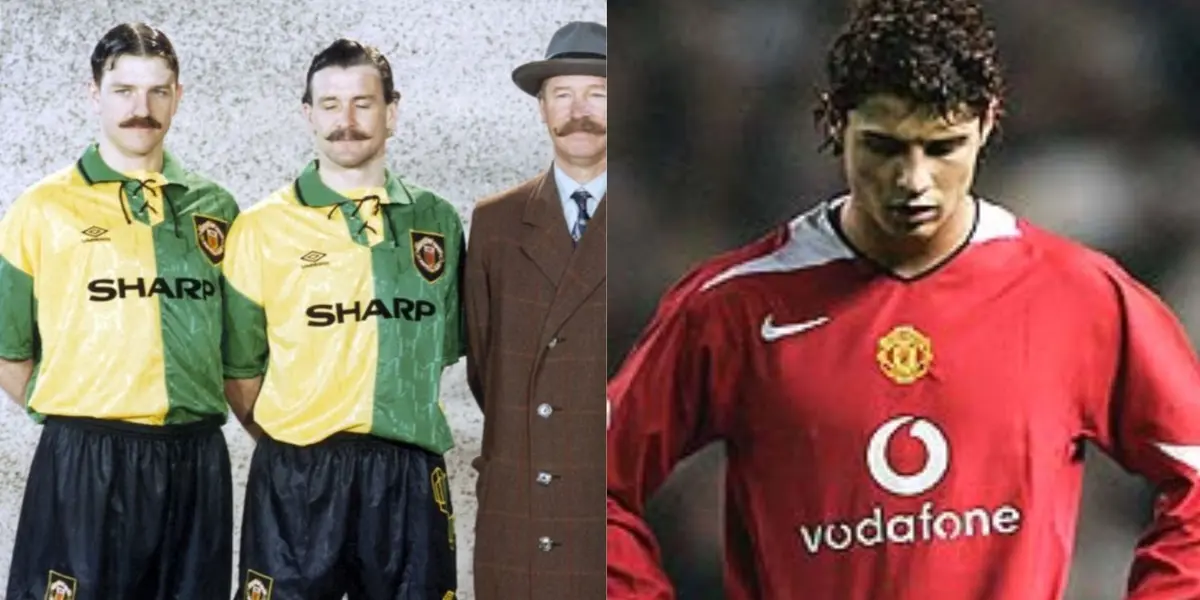 Manchester United jerseys.