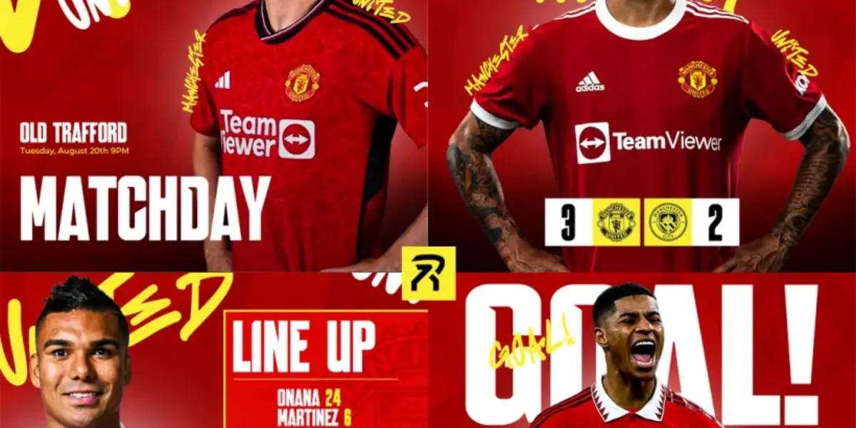 Manchester United social media rebrand.