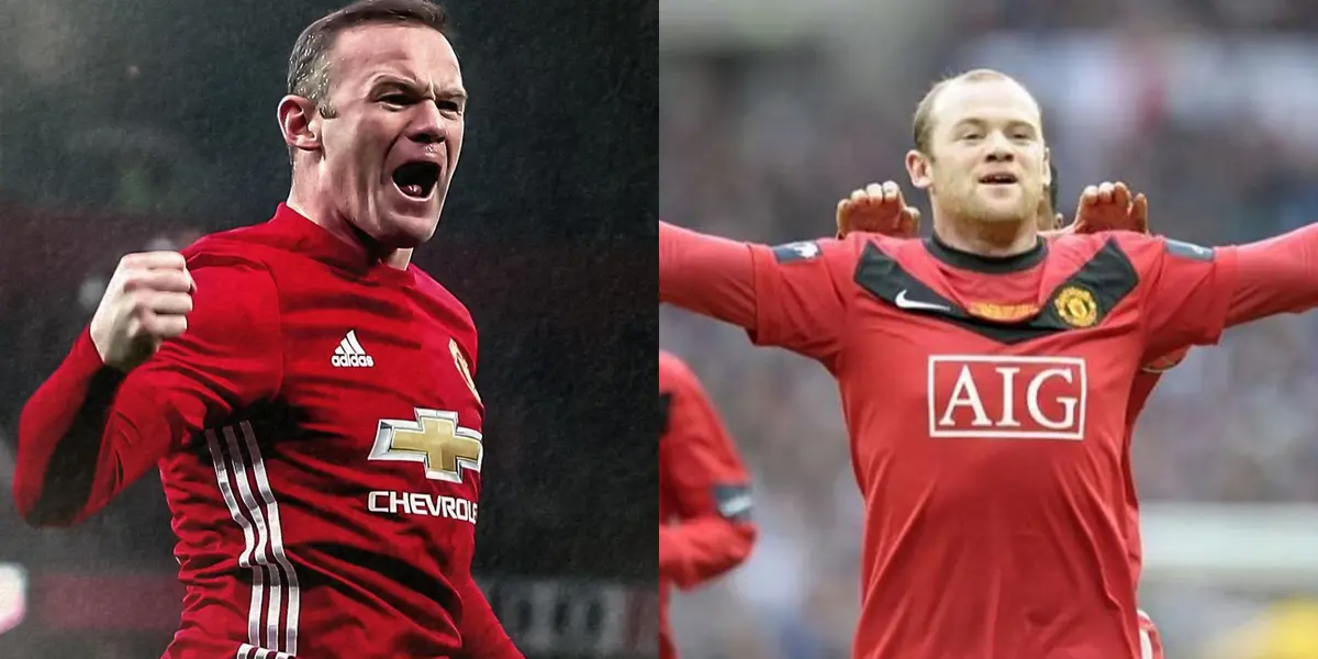 Manchester United uniforms with sponsors.