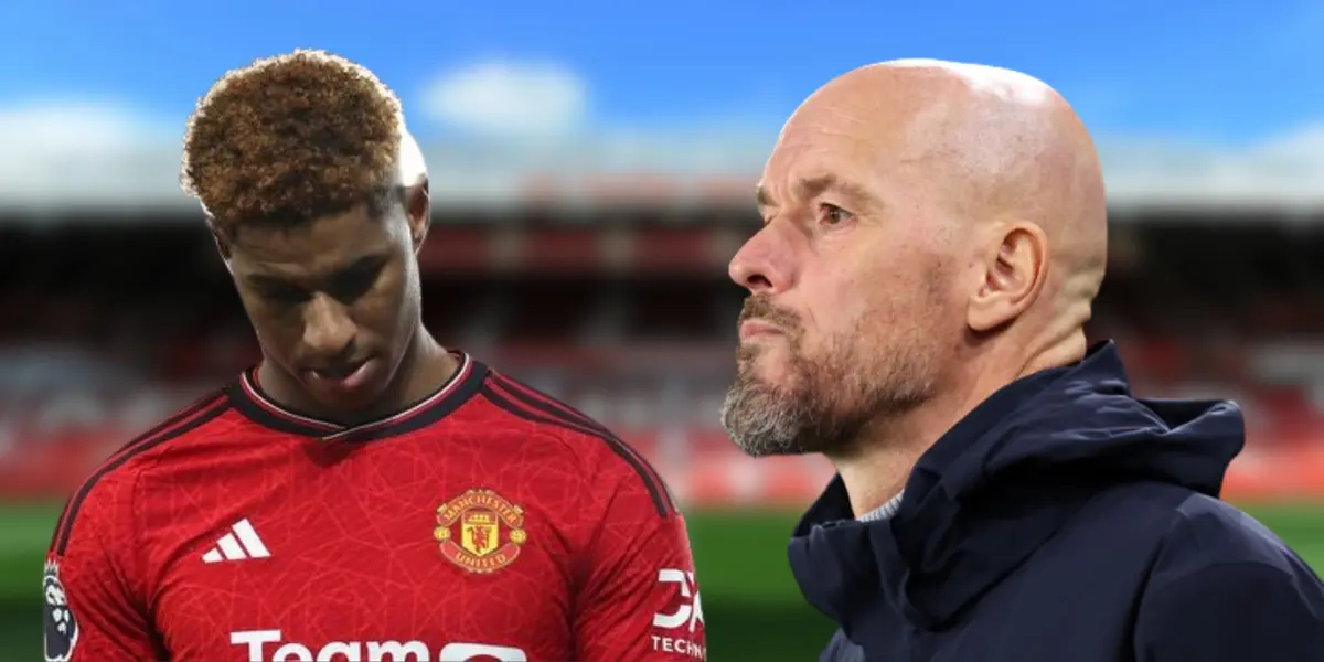 Marcus Rashford and Erik ten Hag