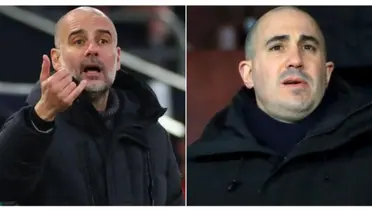 Pep Guardiola and Omar Berrada