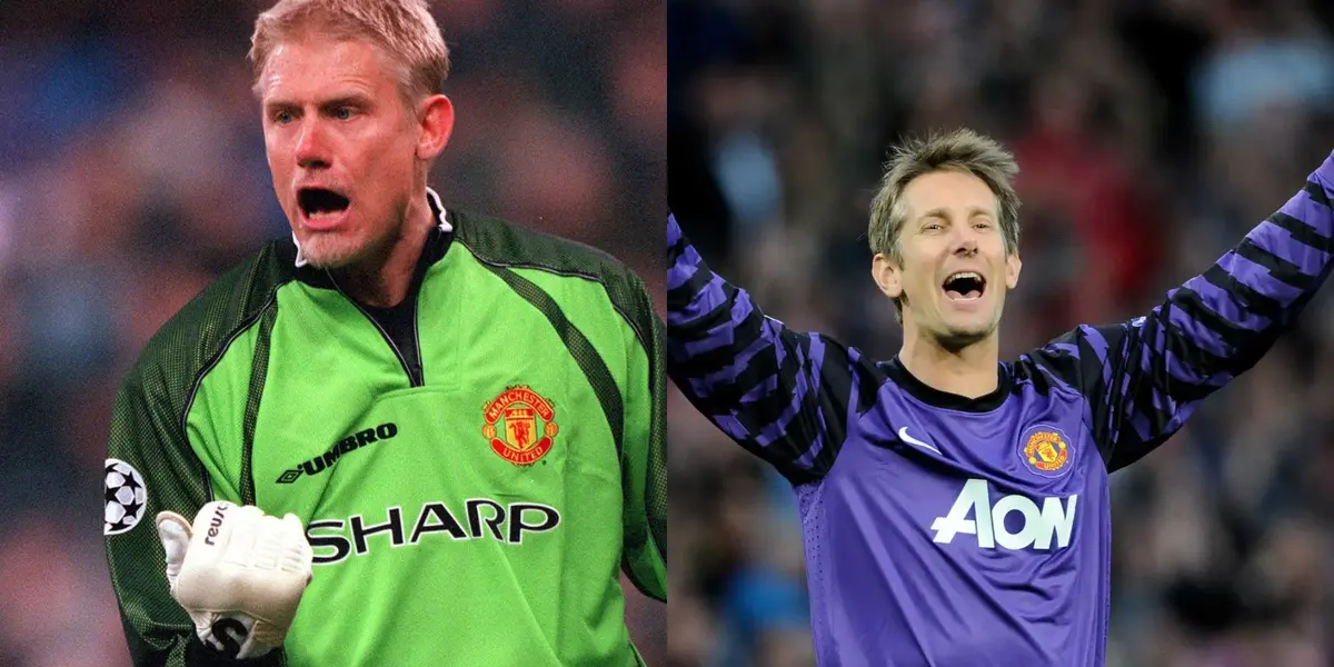 Peter Schmeichel and Edwin van der Sar.