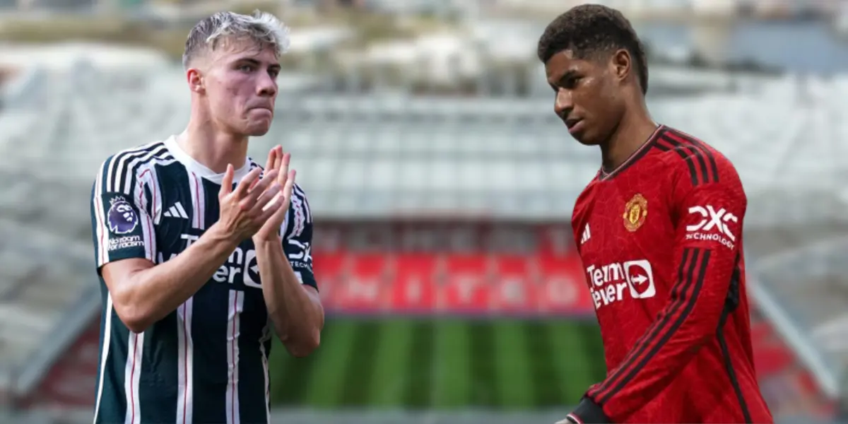 Rasmus Hojlund and Marcus Rashford