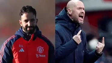 Rúben Amorim and Erik ten Hag.