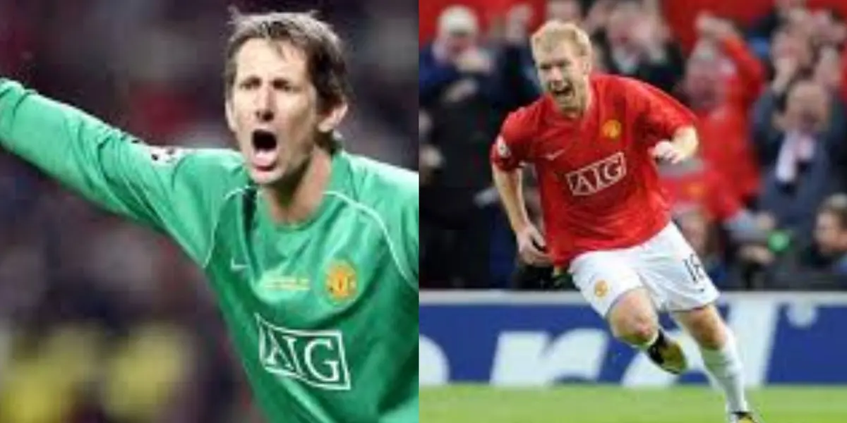 Van der Sar and Scholes.
