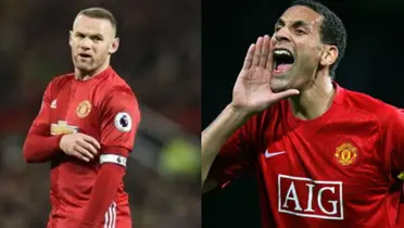 Wayne Rooney and Rio Ferdinand.