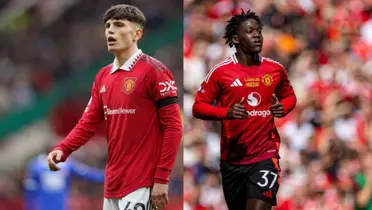 Alejandro Garnacho y Kobbie Mainoo.